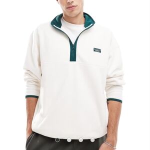 Hollister Men's Thermal Fleece Half Zip Sweatshirt
